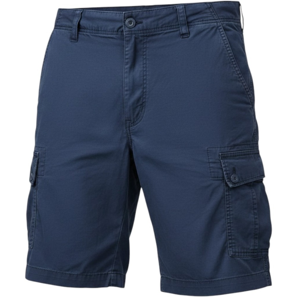 Wear First Mens Cargo Shorts Navy Blue Ripstop Size 36 Stretch Utility Pockets